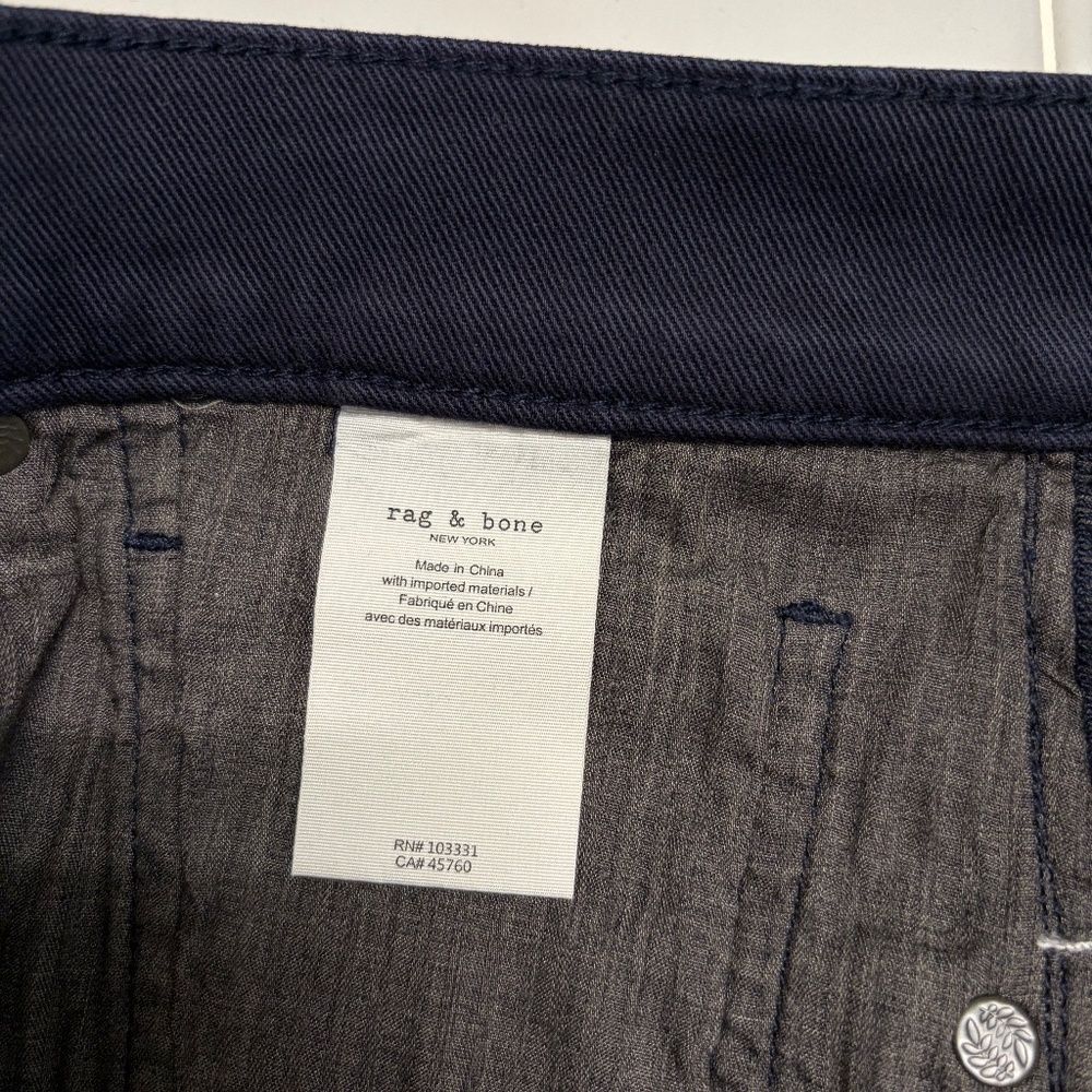 Rag & Bone Men's Fit 1 Skinny Dark Blue Slim Jeans Size 32 - Picture 4 of 4